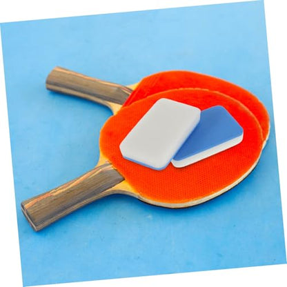 Totority 2pcs Table Tennis Racket Cleaning Brush Sponge Racket Cleaner Paddle Wipe Tool Portable