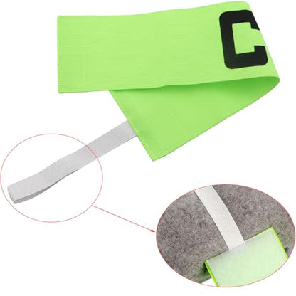 6PCS 31x7cm Football Captain Elastic Armband C Shape Match Group Identification Non Slip Nylon Sleeve Band for Team Training Magenta Olive Green 12.2x2.76in