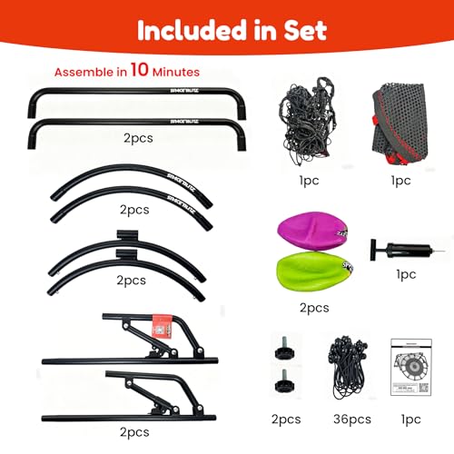 IE Sports Metal Ricochetball Game Set (Includes 2 Balls, Dual-Sided Net and Pump) Adjustable Portable Outdoor, Yard, Beach, Lawn & Camping Game - color: Red