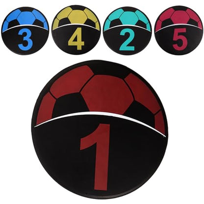 Sosoport 5pcs Markers for Soccer Training Smooth Edges Tpe Material for Football Basketball and Agility Drills