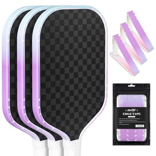 Pickleball Edge Guard Tape, Pickleball Protection Tapes 3 Pcs, Gradiant Color Edge Tape, 23MM & 26MM Width, No Wrinkling Edge Guard for 13MM & 16MM & 20MM Thicknesse Paddles - color: Purple to Blue to Pink Gradiant, size: 23MM
