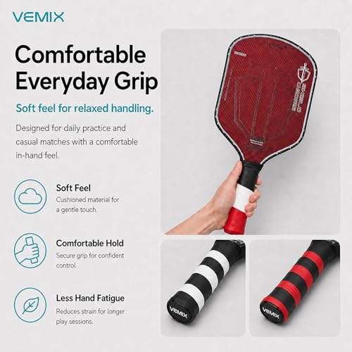Pickleball Overgrip Tape – Non-Slip Sweat-Absorbing Replacement Grip for Paddle & Tennis Racquet, Soft Cushion Comfort, Multi-Pack Color Options - style: Black 3 + White 3