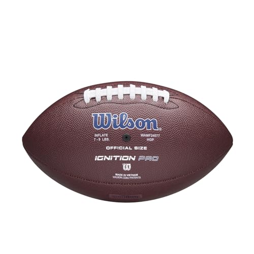 WILSON NFL Ignition Footballs - color: Brown, size: Official - Ages 14+, style: NFL Ignition Pro Eco