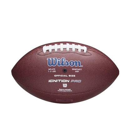 WILSON NFL Ignition Footballs - color: Brown, size: Official - Ages 14+, style: NFL Ignition Pro Eco