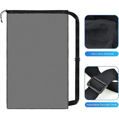 Large Ball Bag, 40 Inch x 30 Inch Net Ball Bag with Shoulder Straps for Storage all Balls and Sports Equipments