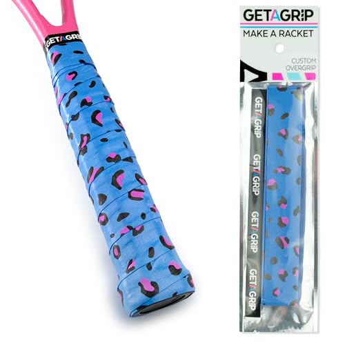 Get A Grip Racket Overgrips – Anti-Slip Tennis Grip Wrap, Sweat Absorbent & Quick-Dry Handle Tape for Tennis, Padel & Pickleball - color: Change Your Spots, size: 1 Grip