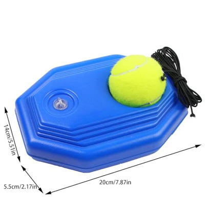 Tennis Ball Training Baseboard, Trainer Rebounder Round Rectangular Ball with Practice Elastic Strings Rope, Multifunction Tennis Practice Rebounder for Beginner Adult Home