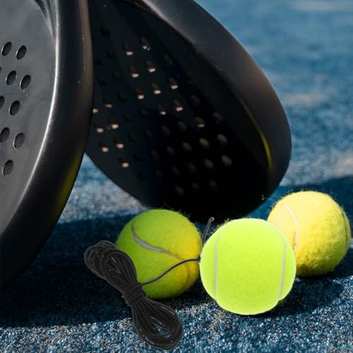 3 Pcs Tennis Trainer Rebound Ball with String for Solo Practice Lightweight Training Tennis Trainer Rebound Ball Indoor Train Device for Beginners and Adults