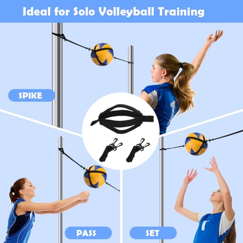 Solo Volleyball Trainer: All-in-One Volleyball Training Equipment with Rebounder for Serving, Spiking & Setting Practice Serve Trainer & Practice Gift for Beginners to Pros - style: VET02