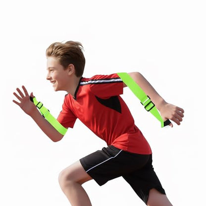 Arm Swing Trainer for Youth, Adjustable Nylon Running Arms Position for 90 Degrees - color: Green