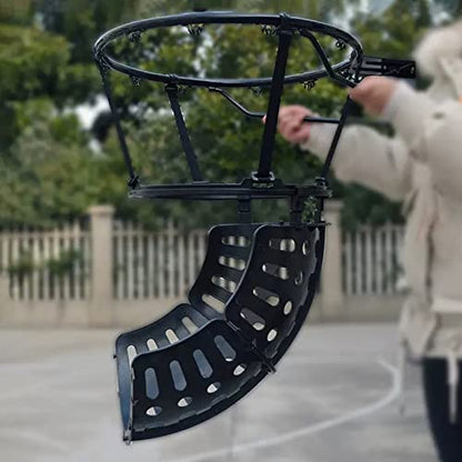 Basketball Hoop Returner Shot Return Apparatus - Attachment Black Ball Supports 360° Rotating Shooting Aid Trainer