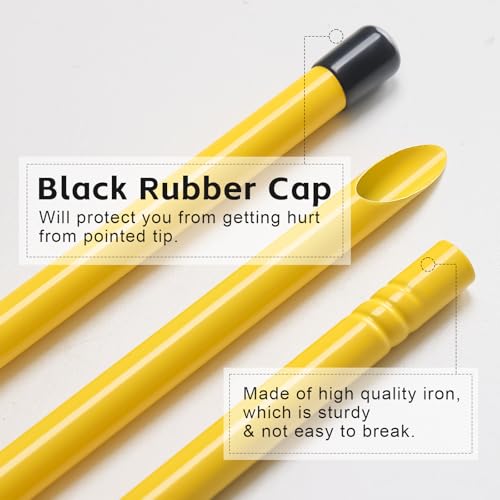 Golf Alignment Sticks 58", Golf Sticks Alignment Rods 3 Pack, Full Alignment Sticks for Golf Training, Golf Practice Swing Trainer for Aiming, Putting, Yellow