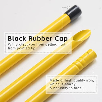 Golf Alignment Sticks 58", Golf Sticks Alignment Rods 3 Pack, Full Alignment Sticks for Golf Training, Golf Practice Swing Trainer for Aiming, Putting, Yellow