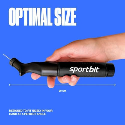 SPORTBIT Ball Pump for Sports Balls - Push & Pull Inflating System - Hand Pump for Exercise Balls - Volleyball Pump, Basketball Inflator, Ball Air Pump - Goes with 5 Needles Set