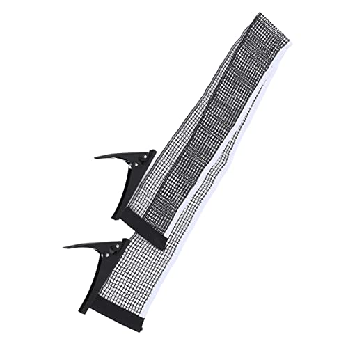Standard Table Tennis Net Bracket Set, Table Tennis Net Rack Kit, Nylon Net with Stainless Steel Frame, to Install for Indoor and Outdoor Training,