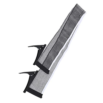 Professional Standard Table Tennis Net Bracket Set, Wireless Table Tennis Net Rack Kit with Nylon Net and Stainless Steel Clamps for Indoor Outdoor Play