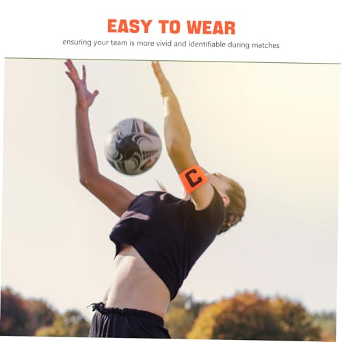 SUPVOX 4pcs Elastic Soccer Captain Armbands for Youth and Adults Team Sports Badge Stylish for Football Rugby and Basketball Games