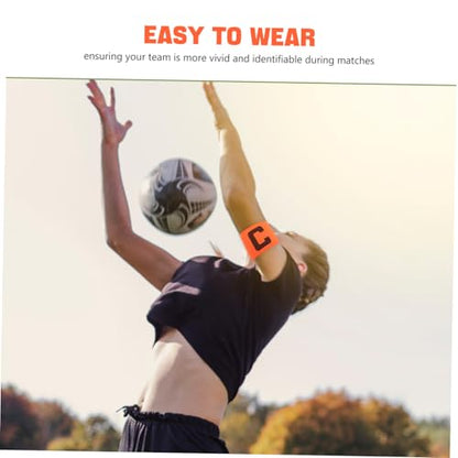 SUPVOX 4pcs Elastic Soccer Captain Armbands for Youth and Adults Team Sports Badge Stylish for Football Rugby and Basketball Games