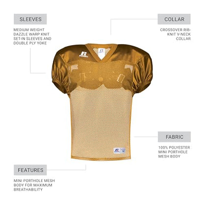 Russell Athletic Boys Youth Stock Practice Jersey - color: Gold, size: X-Large