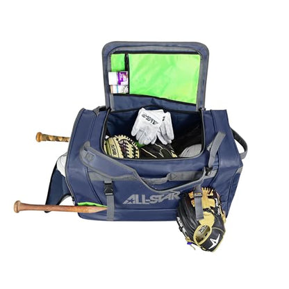 All-Star S7 Elite Player Duffle, 20.5" H x 14" W x 10" D - color: Navy Blue