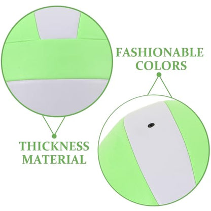 Official Size Soft Volleyball for Indoor Sports Training, Practice Volleyball Equipment with Macaron Green-White Design, Student Competition and Pe Training Ball
