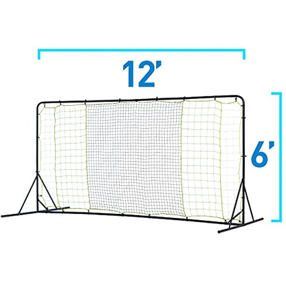 Franklin Sports Soccer Rebounder - Tournament Steel Rebounding Net - Perfect for Backyard Practice and Training - 12' x 6' & 6' x 4' - style: 12' x 6' - Black