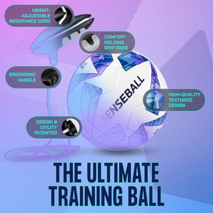 SenseBall Soccer Trainer Ball with Free App | Training Equipment for Young Players | Soccer Gifts | Improve Ball Control, Footwork & Coordination with Professional Coach Program & 50+ Exercise Videos - size: All-Level Size 3