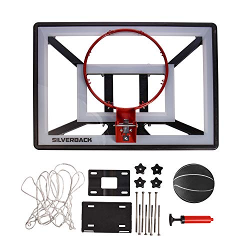 Silverback Junior Youth 33" Basketball Hoop with Lock ‘n Rock Mounting Technology Mounts to Round and Vertical Poles, Black (B8410W)