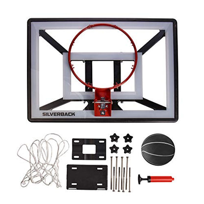 Silverback Junior Youth 33" Basketball Hoop with Lock ‘n Rock Mounting Technology Mounts to Round and Vertical Poles, Black (B8410W)