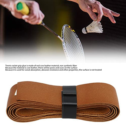 Tennis Racket Grip Tape Leather Tennis Grip Badminton Racket Overgrip Tape Replacement for Outdoor Playground Gym 3.3ftx1.0in