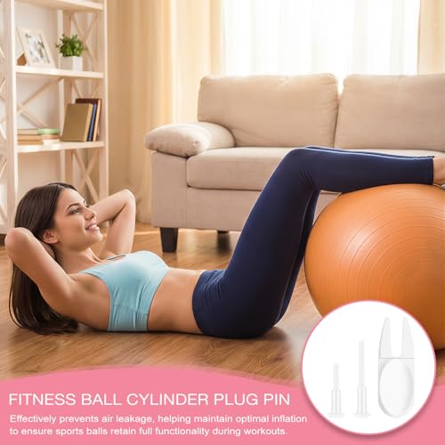 20 Air Stopper Plugs with 2 Removal Tools, Yoga Ball Replacement Plug Kit for Exercise Balls, Pilates Balls, Stability Balls, Fitness Ball Valve Stoppers for Inflatable Beds & Pool Floats
