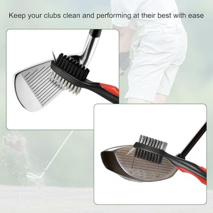 PATIKIL Golf Club Brush,Extension Cord Golf Club Groove Cleaner with Retractable Cleaning Nails and Ergonomic Grip