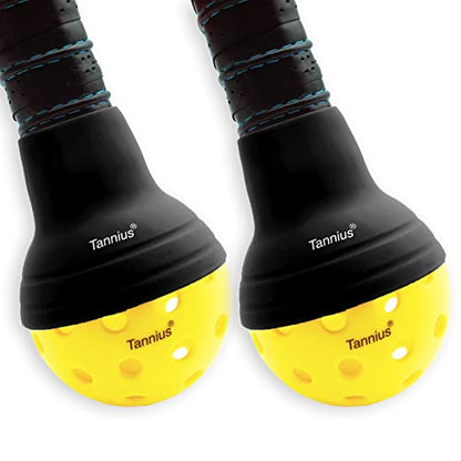 Pickleball Ball Retriever 2 Pack, Picks Up Easily Without Bending Down, Protects Your Back, Fits Any Standard Paddles, Elastic and Durable, Best Gift - style: 2 Pack Black