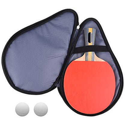 CM Table Tennis Racket Case Cover Ping Pong Paddle Carry Bag with Ball Storage Pocket, For 1 Paddle
