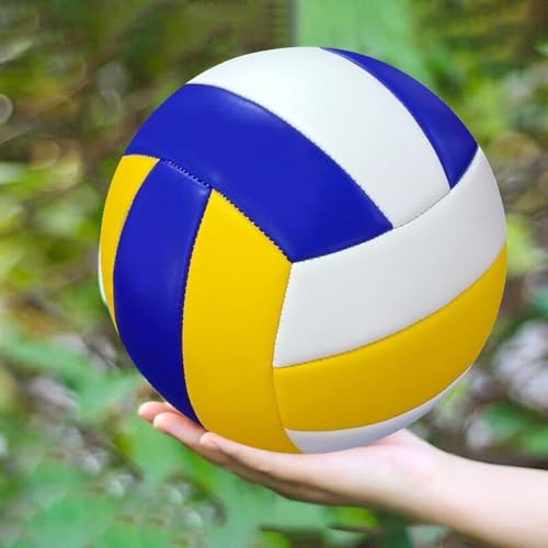 FABULETTA Official Size 5 Volleyball for Indoor, Outdoor & Beach Play – Soft-Touch PVC Construction with Machine-Stitched Durability, Suitable for Beginners to
