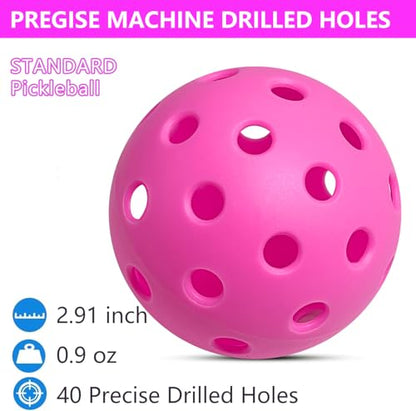 6 Pack Sports Outdoor Pickleballs - 40 Pickleball Balls - USA Pickleball Balls (USAPA) Approved - Official US Open Ball - color: Pink, style: 36 - Pack