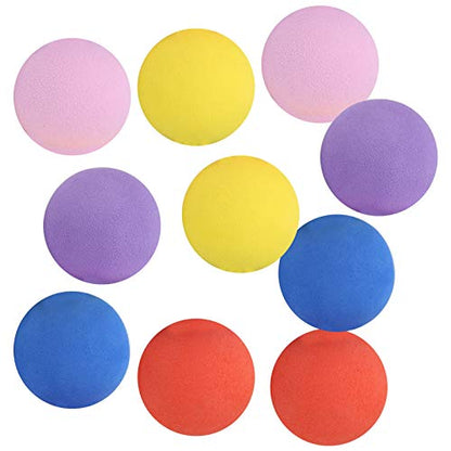 Children, Lightweight Kid Toy Ball Foam Ball 60mm, Yellow Blue Orange Purple Pink for Indoor Outdoor Practice
