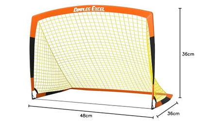 Dimples Excel Soccer Goals Kids Net for Backyard 7x5, 5x3.6, 4x3, 3x2.2 FT - style: 5‘x3.6' FT, 1 Pack
