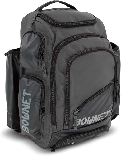 Bownet Commando Baseball Bat Backpack - Tactical Sports Bag for 3 Bats & Equipment Organizer for Baseball & Softball - color: Black