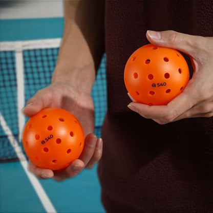 A11N S40 Outdoor Pickleball Balls- USA Pickleball Approved for Tournament Play, 3/6/12/50-Pack, Neon Green/Fuchsia/Tangerine - color: Tangerine, style: 12 Packs