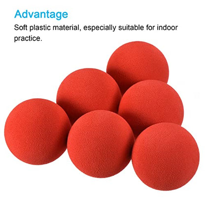 PATIKIL Golf Foam Balls, Pack Sponge Exercise Flight Swing Practice for Indoor Training - color: Red