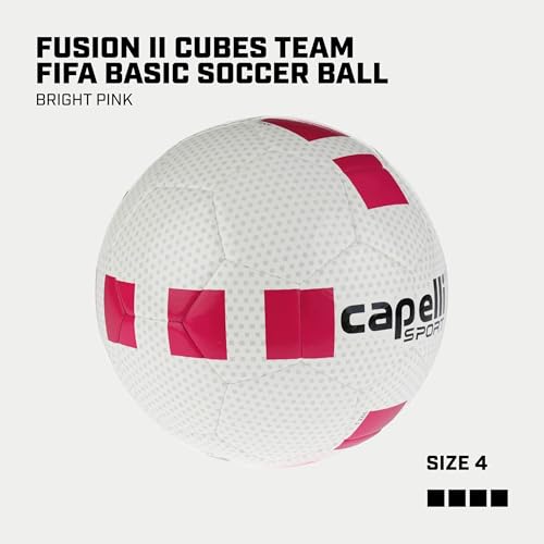 Capelli Sport Soccer Ball, Fusion II Cubes Team Ball for Youth and Adult Players, Outdoor and Indoor Training