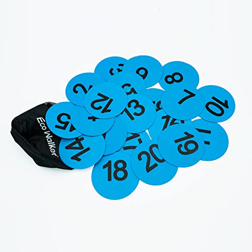 4inch Mini Floor Spot Markers for Classroom Preschool and Kindergarten (Set of 20pcs) (Blue number 1-20) - color: Blue number 1-20
