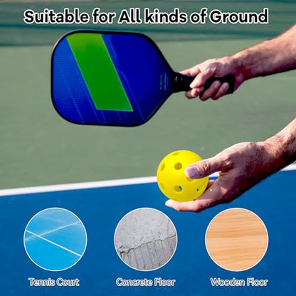 6 -Pack Pickleball Balls, 26 Holes Outdoor Pickleballs, High Elasticity & Durable Pickle Balls for All Style Pickleball Paddles Indoor Pickleballs - color: Yellow, style: 6 - Pack