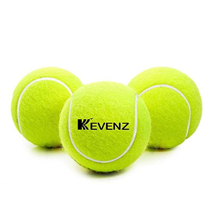 KEVENZ 12/24-Pack Standard Pressure Training Tennis Balls, Highly Elasticity, More Durable, Good for Beginner Training Ball