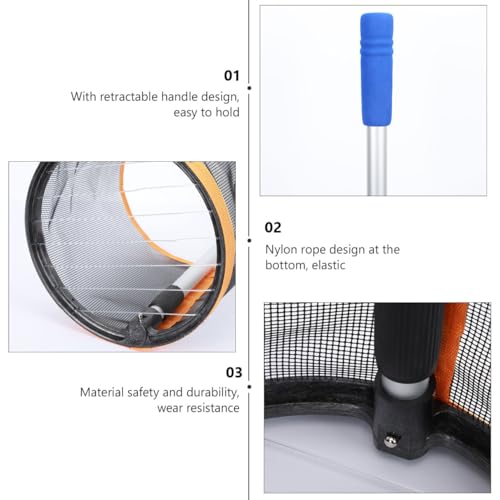 Table Tennis Picker Portable Balls Collector Durable Net for Easy Pickup and Training for Table Tennis Practice and Retrieval Orange