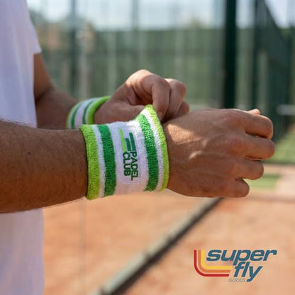 Super Fly Goods Sweatbands Pickleball Golf Tennis Great Gift or for Your Sports or Team Wristband Sports Band Set Including Towel Wrist and Head Sweatbands - style: Padel Wristband Set