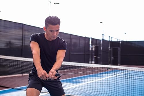 Tennis Training Aid for Forehand, Backhand, Serve Strength Trainer for Racket Head Speed, Power and Spin Portable Swing Trainer for Tennis, Pickleball, Padel, Golf