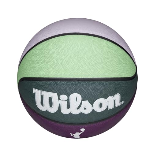 WILSON WNBA Heir Series Basketballs - Women's Official, Size 6-28.5" - color: Purple/Turquoise