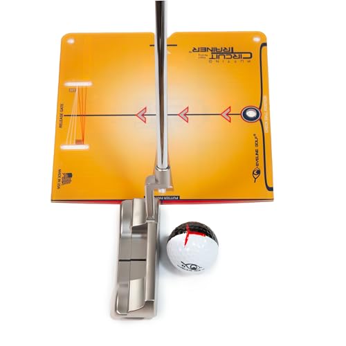 EyeLine Golf Putting Mirror, Circuit Trainer, Portable Putting Alignment Training Aids with Carry-on Bag, Indoor and Outdoor Practice, Golf Accessories, for Trainer - color: Yellow Trainer